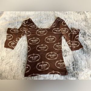 PRADA stretchy long sleeves top